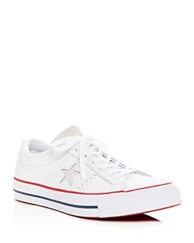 Shop Converse Women's One Star Leather Lace Up Sneakers In Optical White