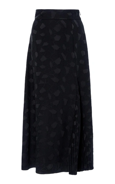 Shop Co Mosaic Jacquard Midi Skirt In Black