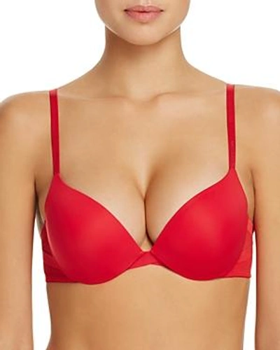 Shop Calvin Klein Sculpted Plunge Push-up Bra In Empower