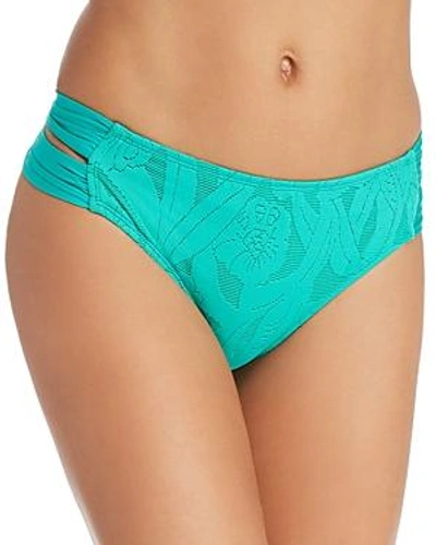 Shop Athena All Dressed Up Double Strap Hipster Bikini Bottom In Jade Green