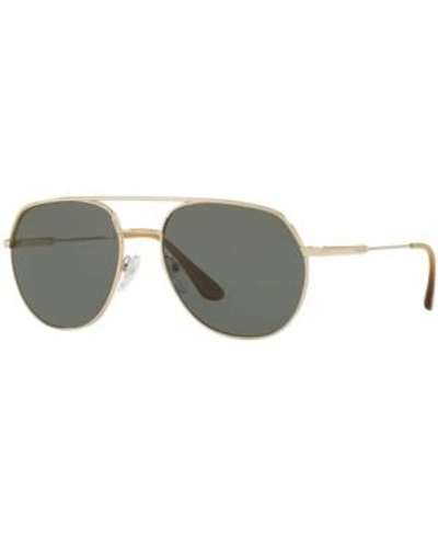 Shop Prada Sunglasses, Pr 55us In Green Polar/gold