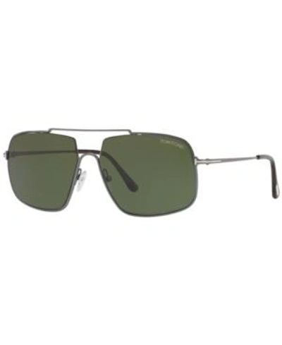 Shop Tom Ford Sunglasses, Aiden-02 60 In Grey/green