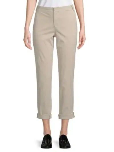 Shop Nydj Relaxed-fit Cotton-blend Chinos In Stone