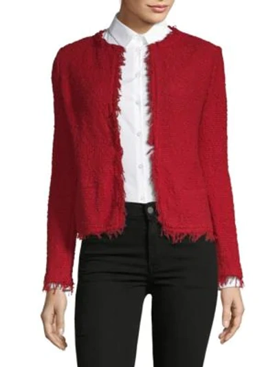 Shop Iro Fringed Open-front Jacket In Grenadine