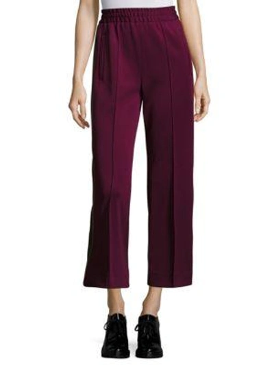 Shop Marc Jacobs Striped Track Pants In Burgundy Multi