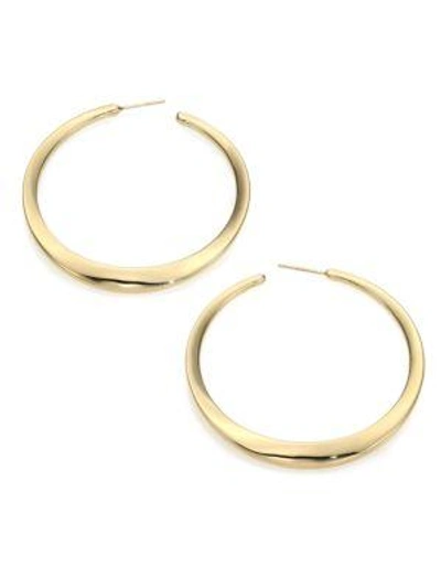 Shop Ippolita Women's Classico Large 18k Yellow Gold Smooth Twisted Hoop Earrings
