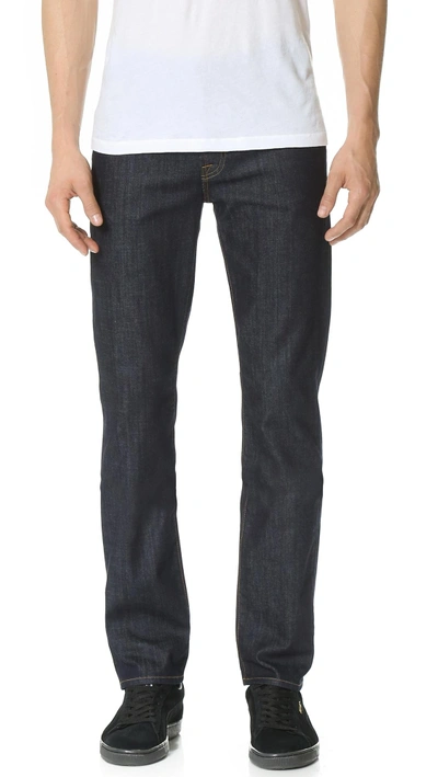 Shop 7 For All Mankind Slimmy Stretch Slim Straight Jeans In Dark & Clean