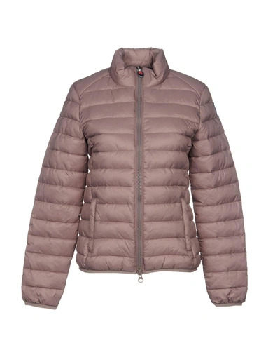 Shop Invicta Full-length Jacket In Dove Grey