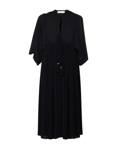 Shop Veronique Branquinho Midi Dress In Black