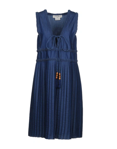 Shop Veronique Branquinho Midi Dresses In Blue