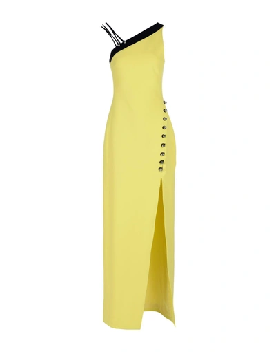 Shop David Koma Long Dress In Yellow