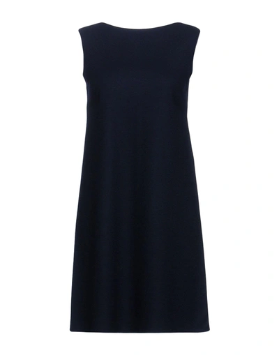 Shop Harris Wharf London Short Dress In Dark Blue