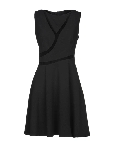 Shop Frankie Morello Woman Mini Dress Black Size 8 Polyester, Elastane