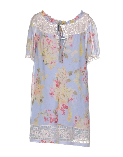 Shop Blumarine Short Dresses In Lilac