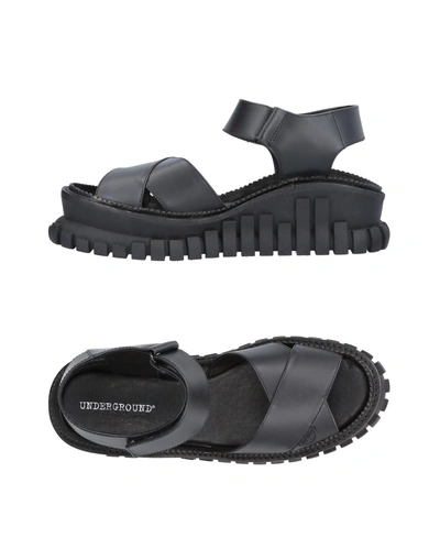 Shop Underground Sandals In Black