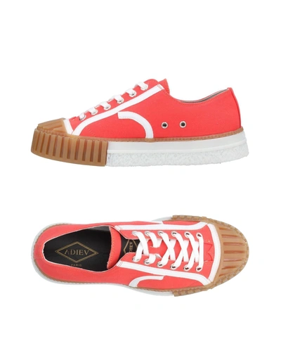 Shop Adieu Sneakers In Coral