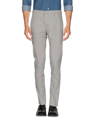 Shop Dondup Man Pants Light Grey Size 31 Cotton, Elastane