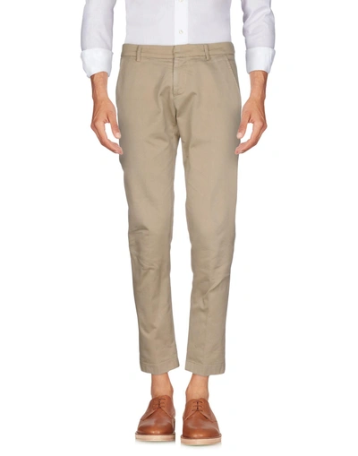 Shop Dondup Man Pants Beige Size 31 Cotton, Elastane