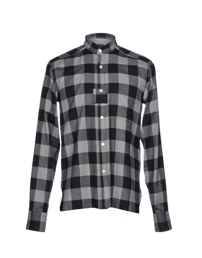 Shop Eleventy Checked Shirt In Lead