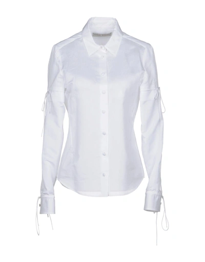 Shop Veronique Branquinho Solid Color Shirts & Blouses In White