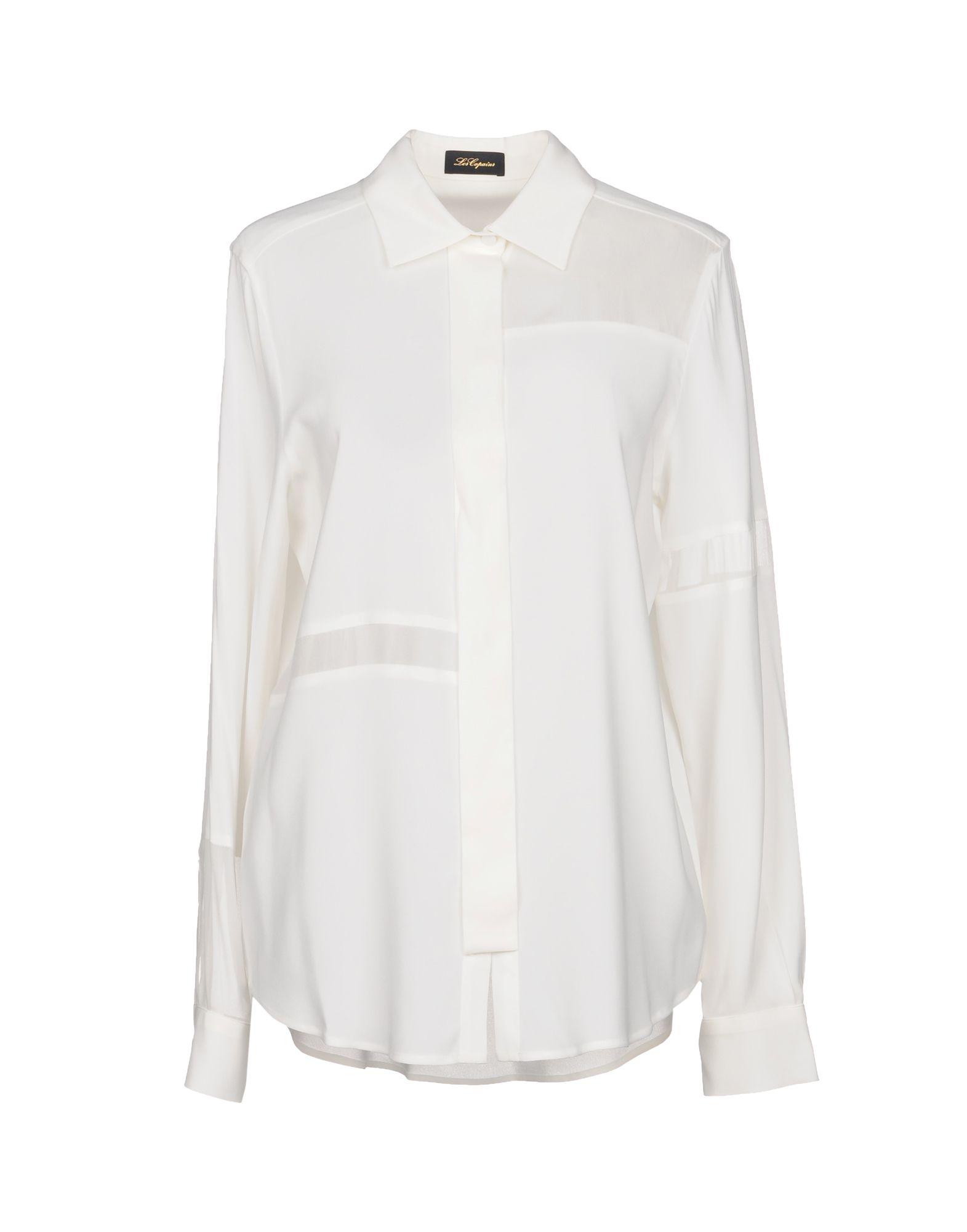 Les Copains Solid Color Shirts & Blouses In White | ModeSens