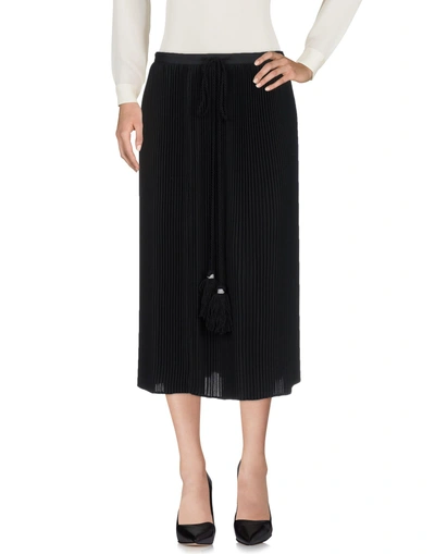 Shop Veronique Branquinho Midi Skirts In Black