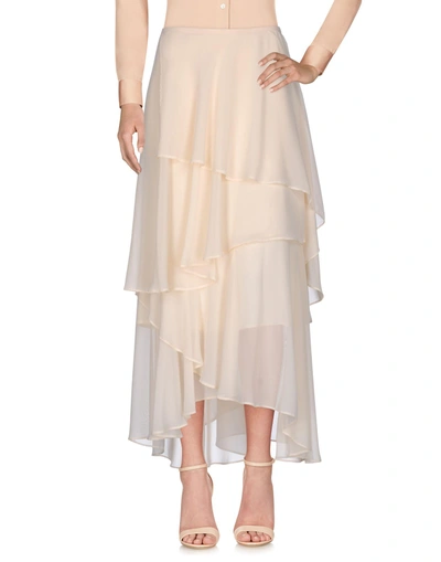 Shop Karl Lagerfeld 3/4 Length Skirts In Ivory
