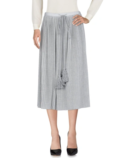 Shop Veronique Branquinho Midi Skirts In Grey