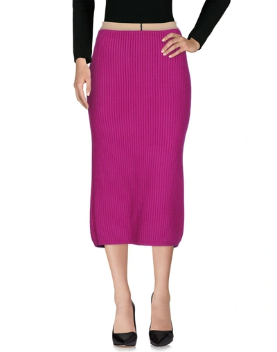 Shop Calvin Klein 205w39nyc Woman Midi Skirt Mauve Size S Wool, Cashmere, Polyamide, Elastane, Silk In Purple