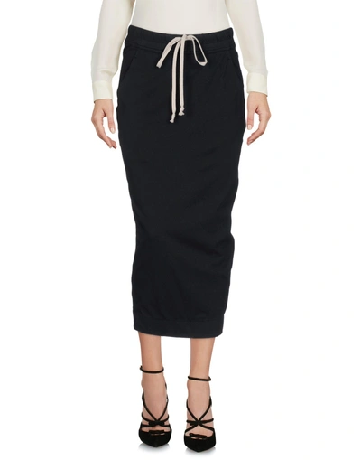 Shop Rick Owens Drkshdw 3/4 Length Skirts In Black