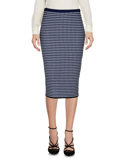 Shop Diane Von Furstenberg Knee Length Skirts In Dark Blue