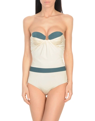 Shop Moeva One-piece Swimsuits In Ivory