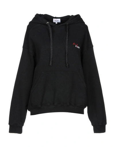 Shop Re/done Hooded Sweatshirt In Black