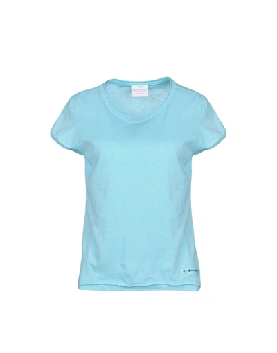 Shop Champion T-shirts In Sky Blue