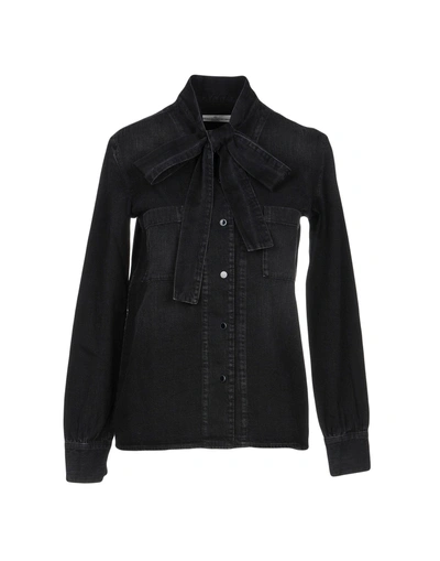 Shop Golden Goose Denim Shirt In Black