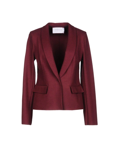 Shop Harris Wharf London Blazer In Brick Red