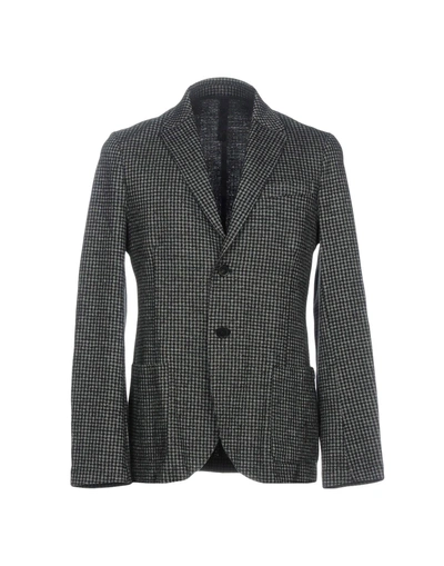 Shop Harris Wharf London Man Suit Jacket Steel Grey Size 40 Cotton, Virgin Wool, Polyamide