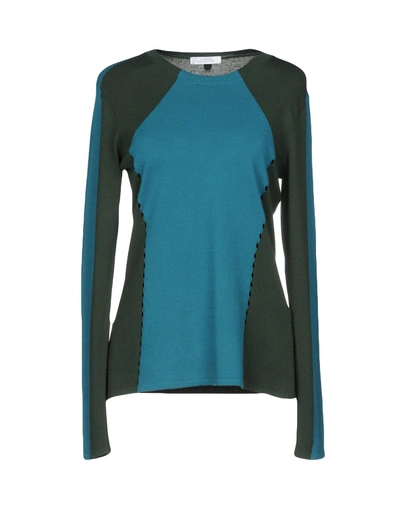 Shop Versace Sweater In Deep Jade