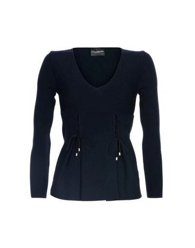 Shop Atos Lombardini Sweaters In Dark Blue