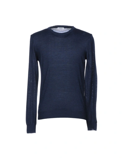 Shop Bikkembergs Man Sweater Midnight Blue Size Xs Wool, Acrylic