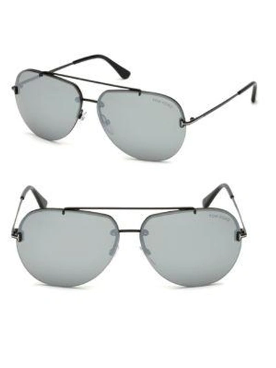 Shop Tom Ford Aviator Sunglasses In Grey