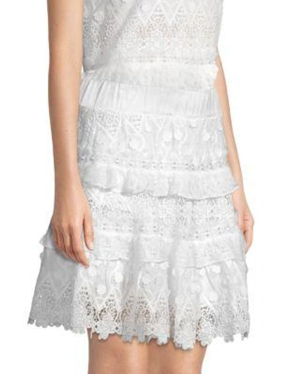 Shop Alexis Jacqueline Lace Mini Skirt In White Guipure