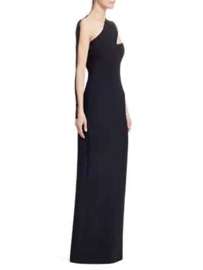 Shop Alexander Wang Cut-out Sheer-sleeve Column Dress In Black