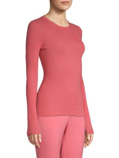 Shop Michael Kors Cashmere Crewneck Sweater In Rosette