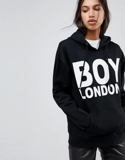 Shop Boy London Eagle Logo Hoodie - Black