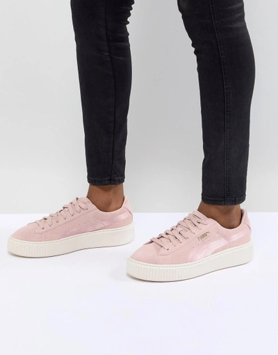 Suede Platform Sneaker Pink | ModeSens