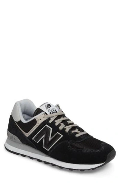 Shop New Balance 574 Classic Sneaker In Black