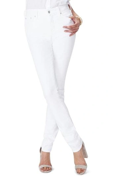 Shop Nydj Marilyn Stretch Straight Jeans In Optic White