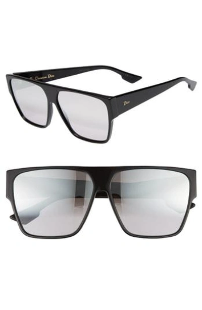 Shop Dior 62mm Flat Top Square Sunglasses - Black