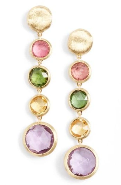 Shop Marco Bicego 'jaipur' Semiprecious Stone Linear Earrings In Gold